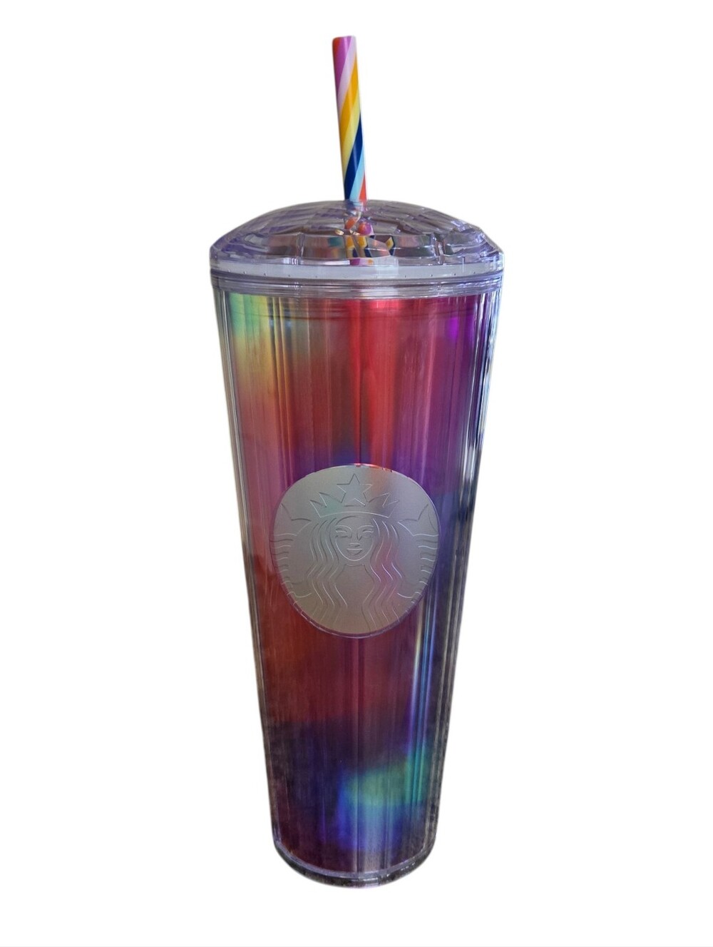 Starbucks 2021 Kaleidoscope Rainbow Pride 24 Oz Summer Tumbler New